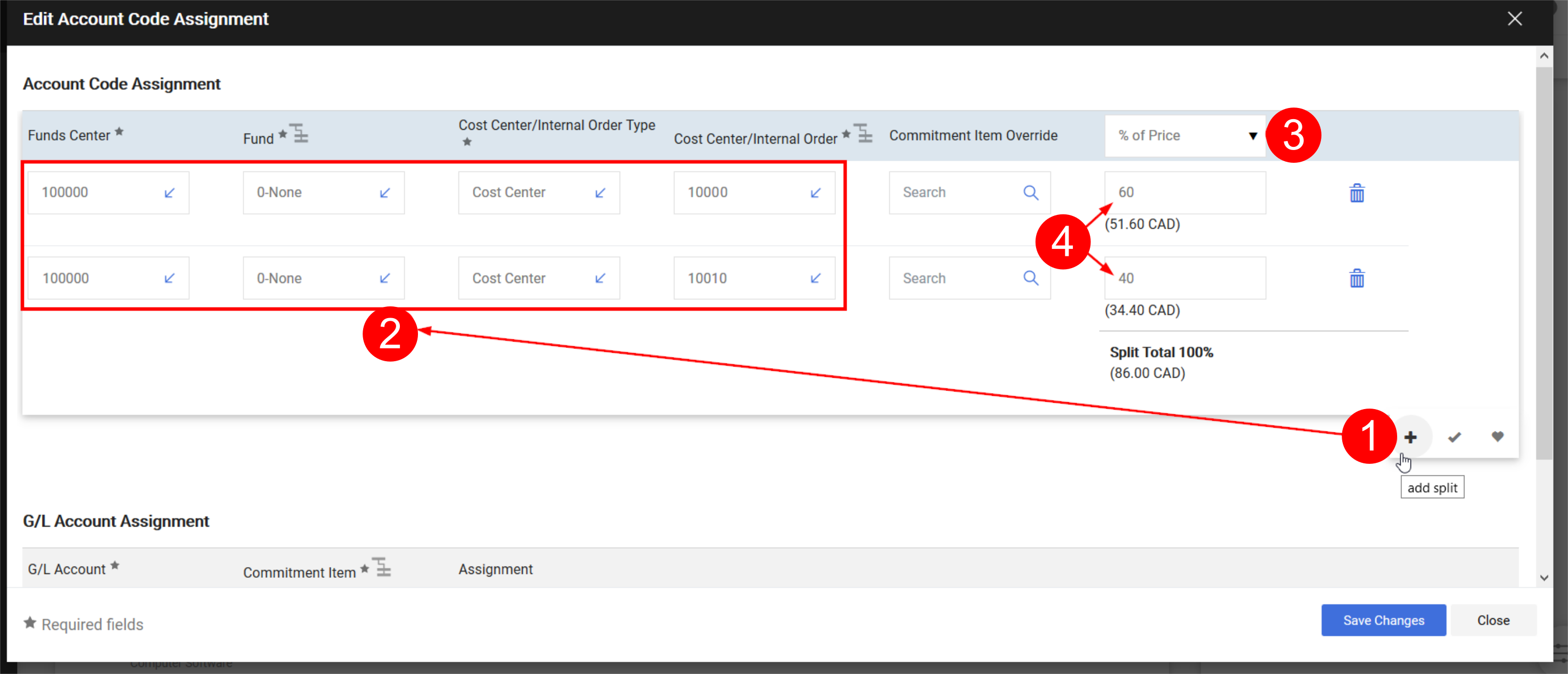 account assignment 02 for order item does not exist